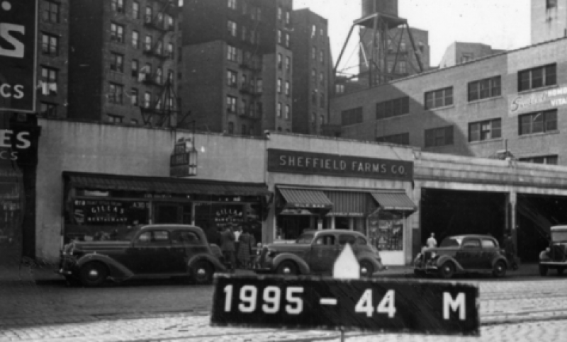 Sheffield Farms Milk Storefront, NYC Municipal Archives.