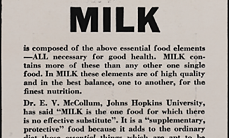Milk Benefits Chart, Avery Architectural & Fine Arts Library,  Columbia University.